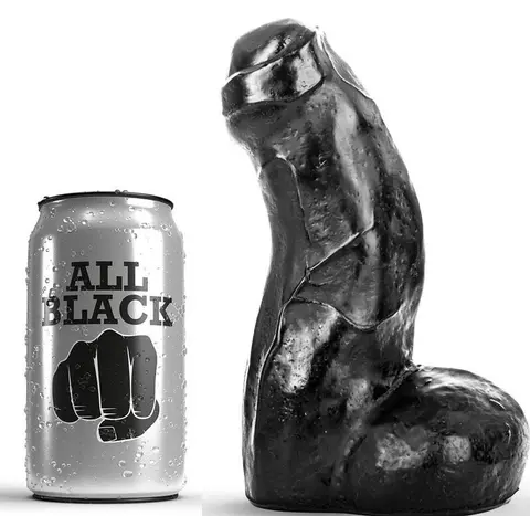 Realistischer Dong Schwarz 17 cm