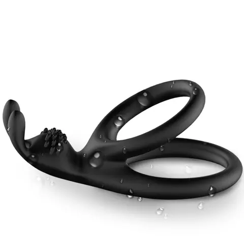 Tensy Doppelter Kaninchenring Schwarz