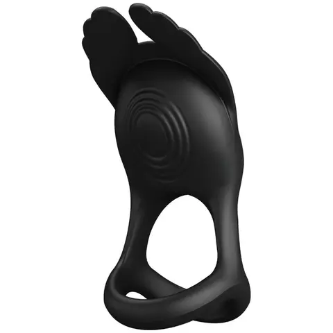 Pretty Love - Silas Vibrant Penis Ring 7 Vibrationen Schwarzes Silikon
