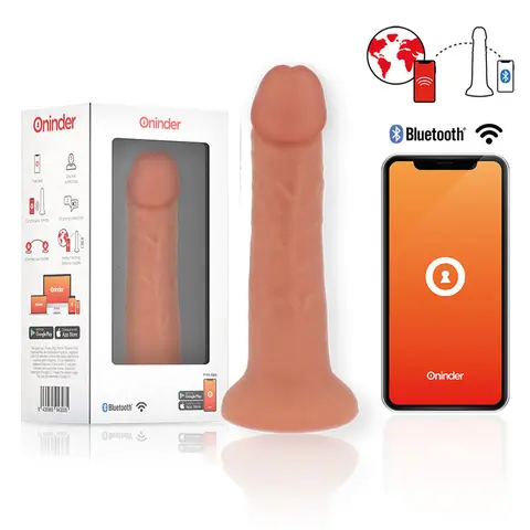 Kleiner Bogotá-Vibratordildo 9 Geschwindigkeiten Natürlich 17,5 cm -O- 4 cm - Kostenlose App