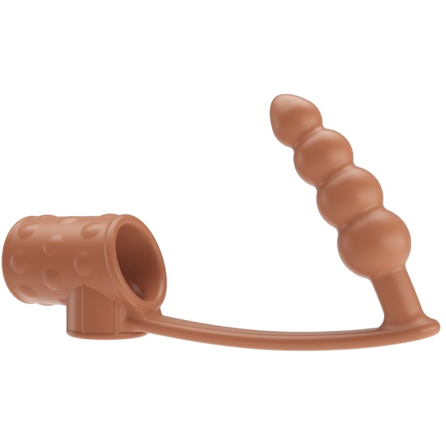 PRETTY LOVE - PENISHÜLLE MIT ANALPLUG NATUR