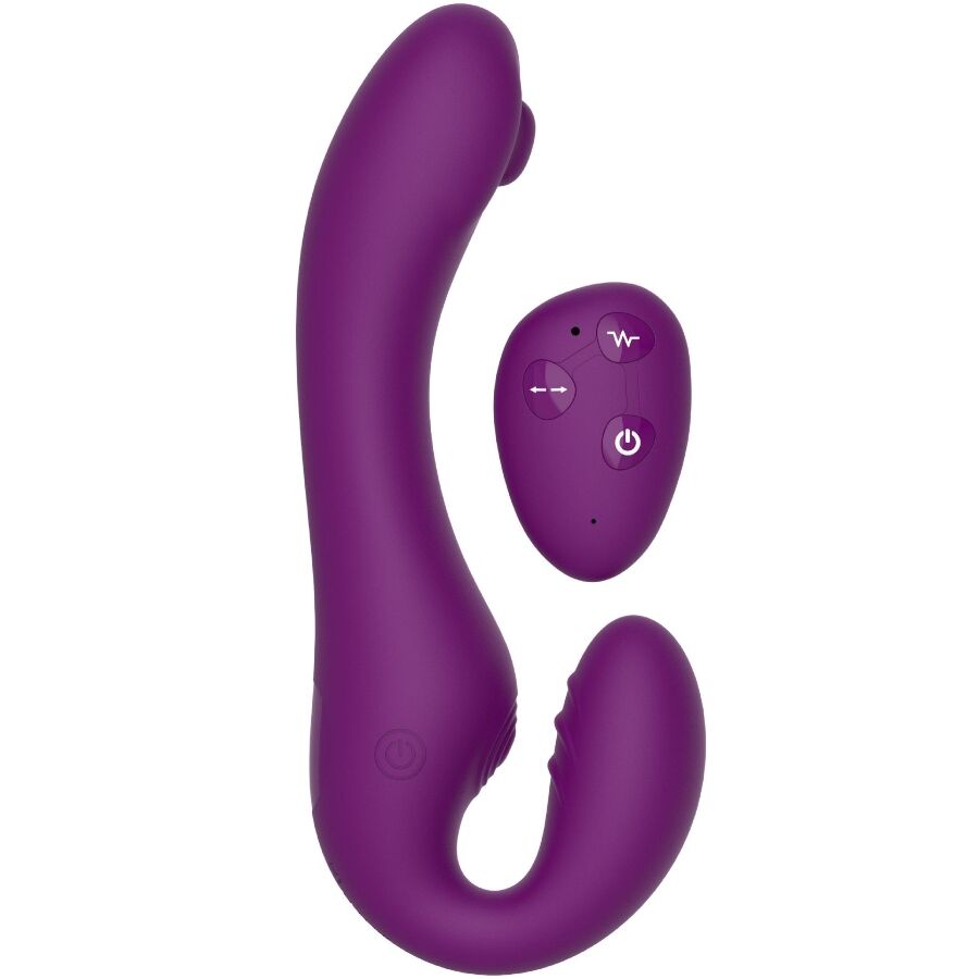 XOCOON - 2 IN 1 STRAPLESS STRAP-ON VIBRATOR MIT FERNBEDIENUNG LILA