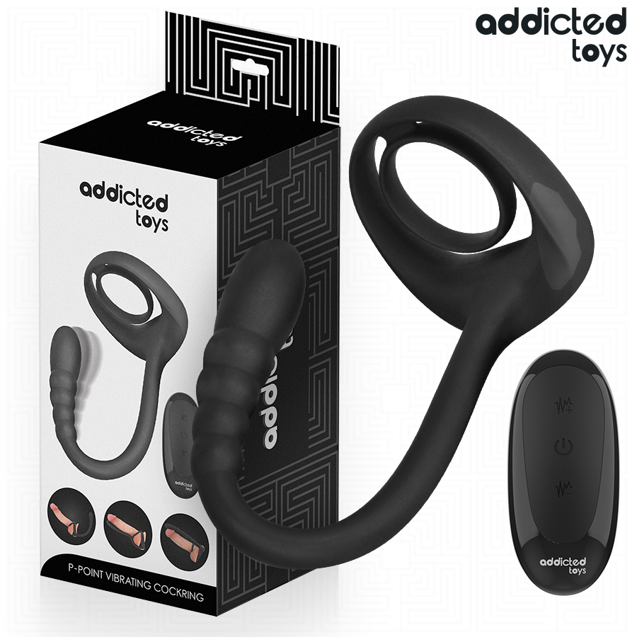 ADDICTED TOYS - P-SPOT VIBRIERENDER COCK RING MIT FERNBEDIENUNG
