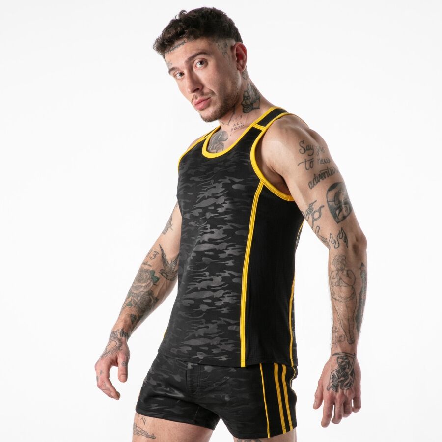 LOCKER GEAR - VOLLSTÄNDIGER MILITÄRZUGANG TANKTOP GELB M