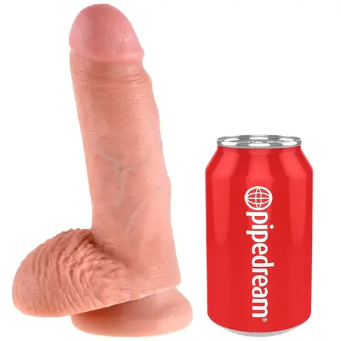 7 Dildo Fleisch mit Eier 17,8 cm