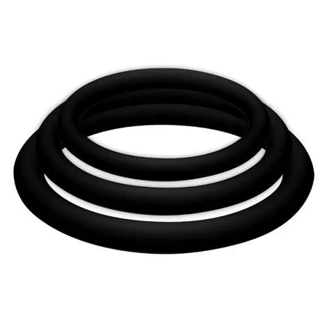 Plus 3 Schwarze Ringe Satz - S, M, L