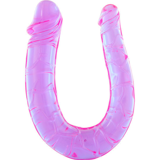 Penis mit Zwei Flexiblen Jelly-Köpfen
